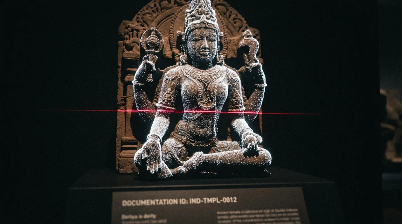 Temple sculpture as a point cloud