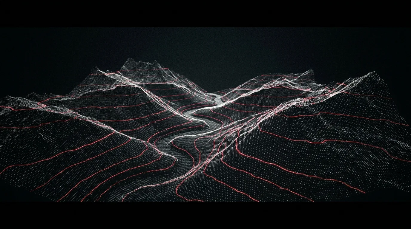 Topographic point cloud terrain